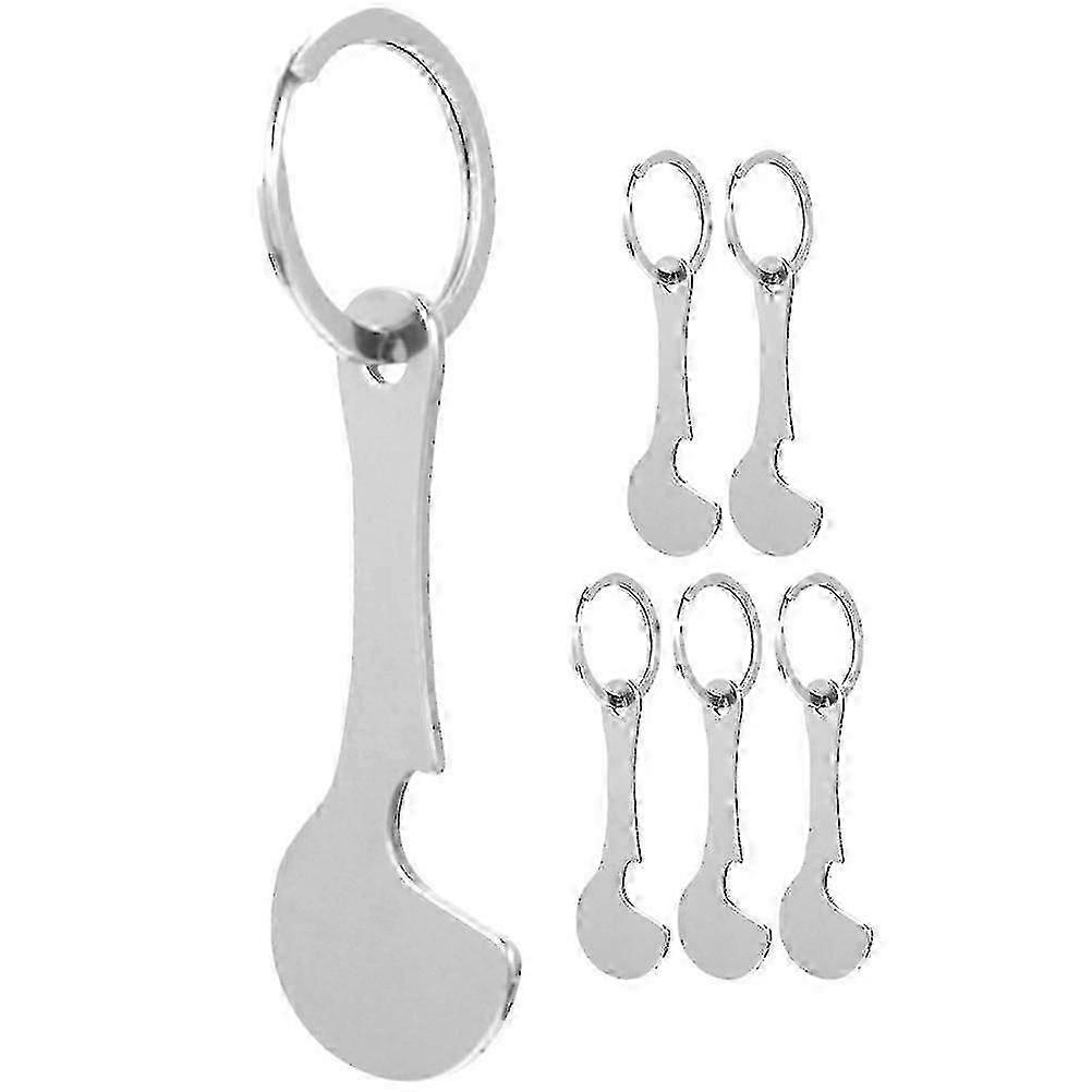 6pcsショッピングトロリートークンペンダントステンレス鋼トロリートークンショッピングトロリーリムーバー-良い