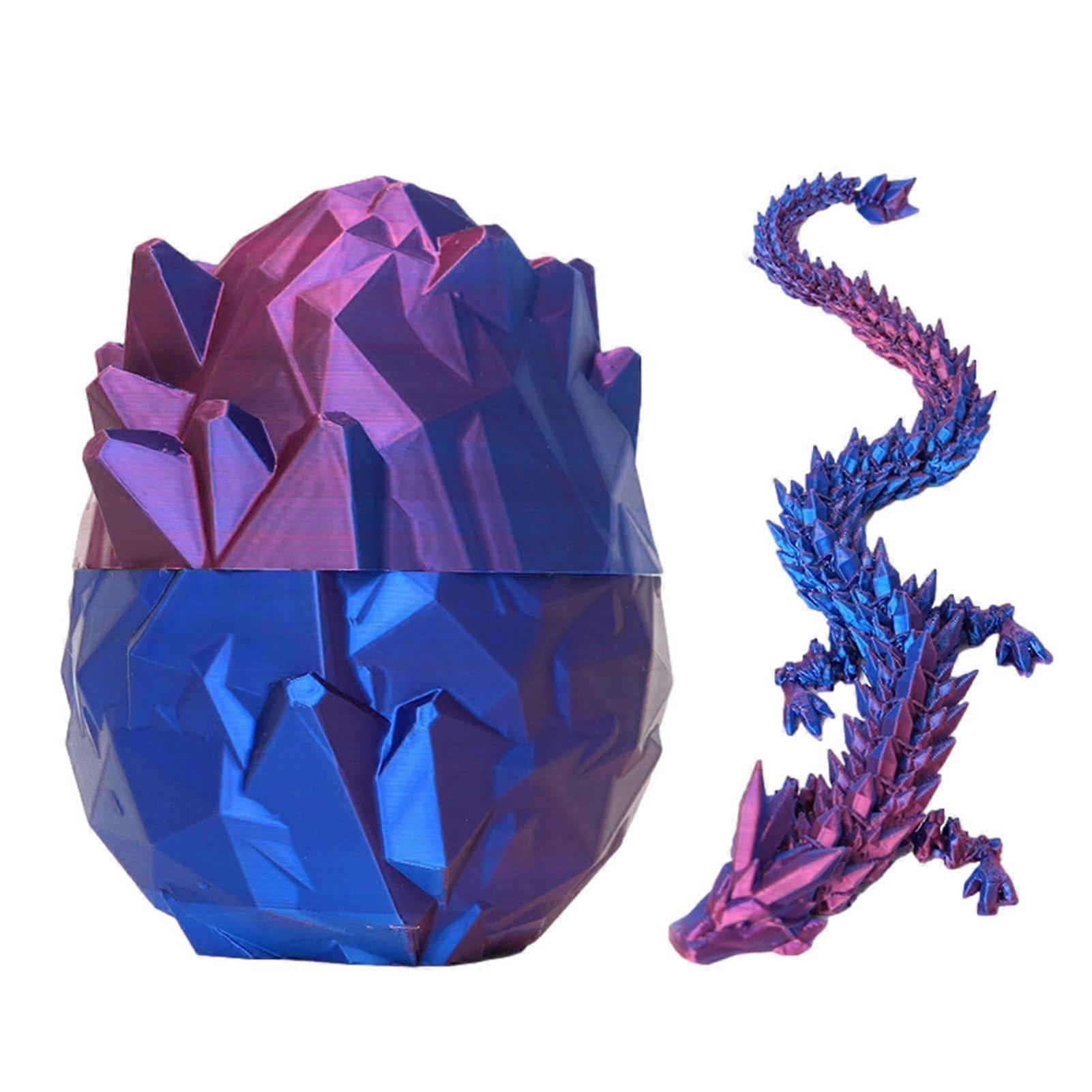 Printed Dragon Egg with Dragon Crystal Dragon in Egg Dragon Figures