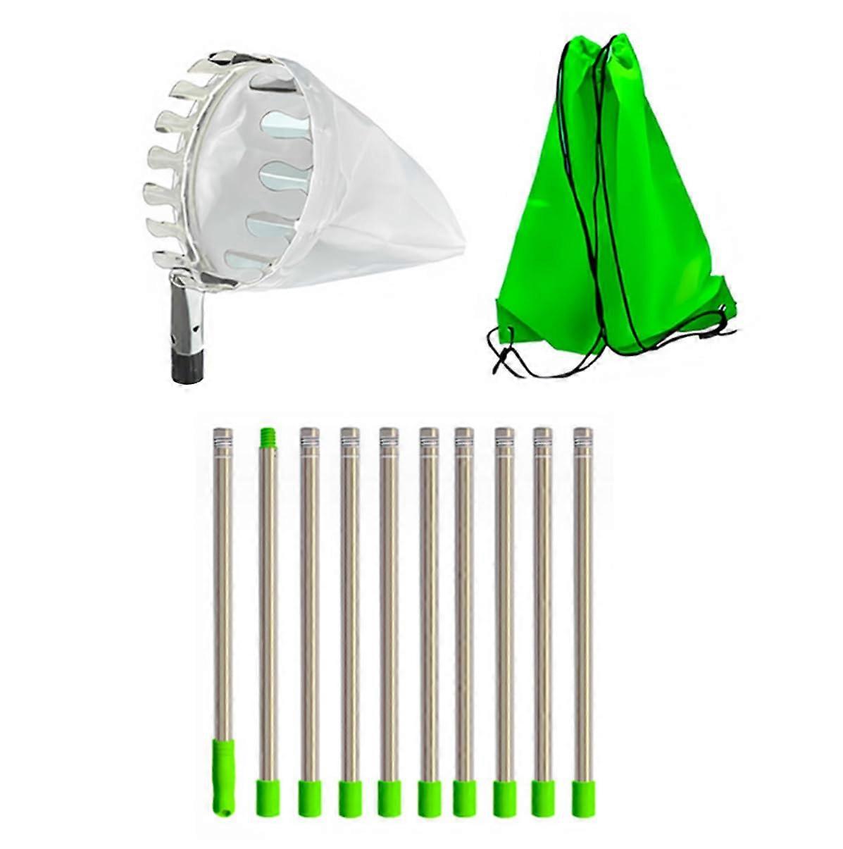 Telescopic Fruit Harvester with Extendable Aluminum Poles, Multi-Purpose Fruit Picking Tool and Storage Bag