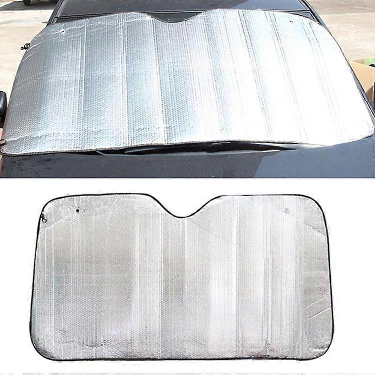 Silver Aluminum Foil Sun Shade Car Windshield Visor Cover Block Front Window Sunshade UV Protect, Size: 130 x 60cm
