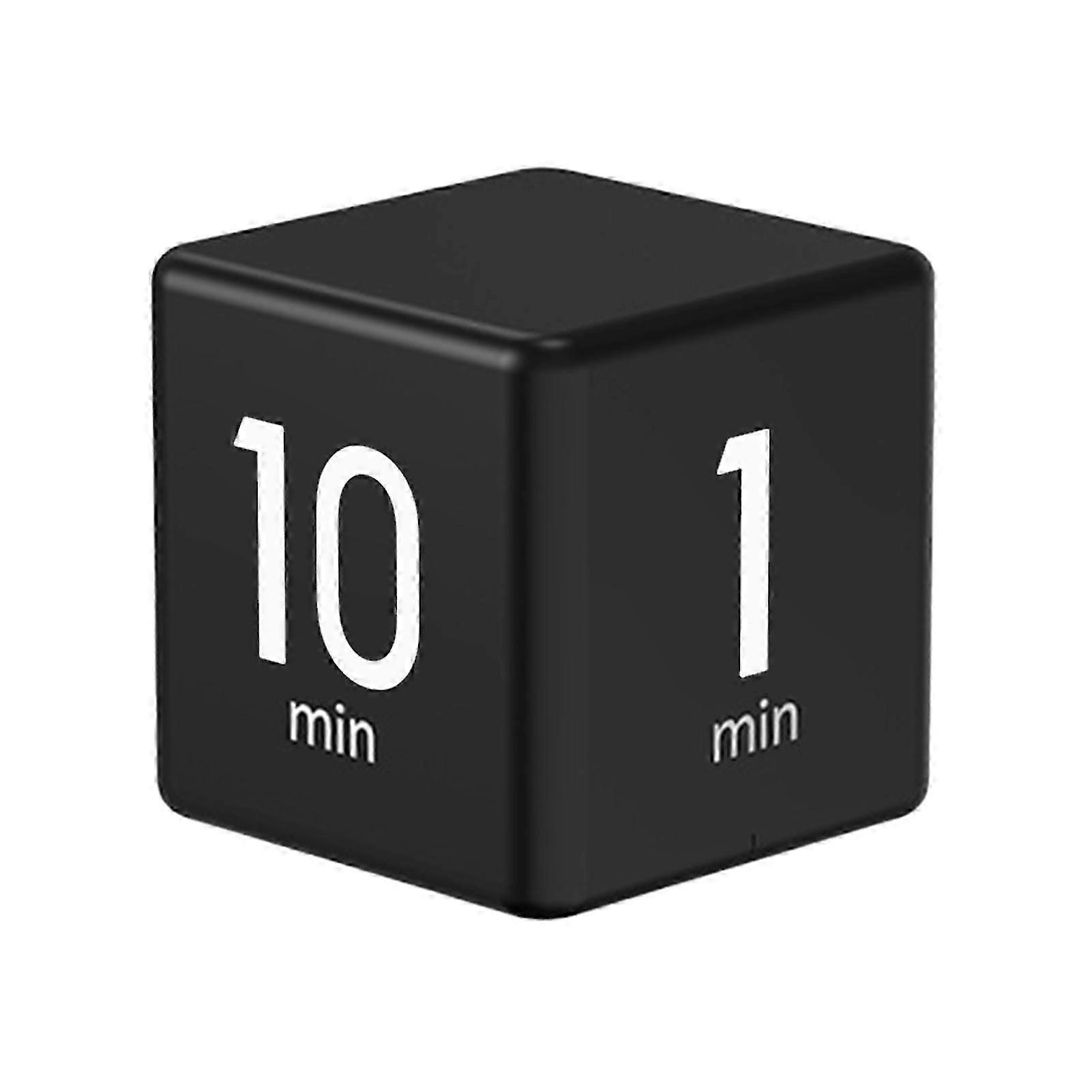 Rotating Pomodoro Timer 1-60 Minutes Preset LED Display Adjustable Volume Cube Timer for Work Study Kitchen Portable Sensor-Controlled Adjustable