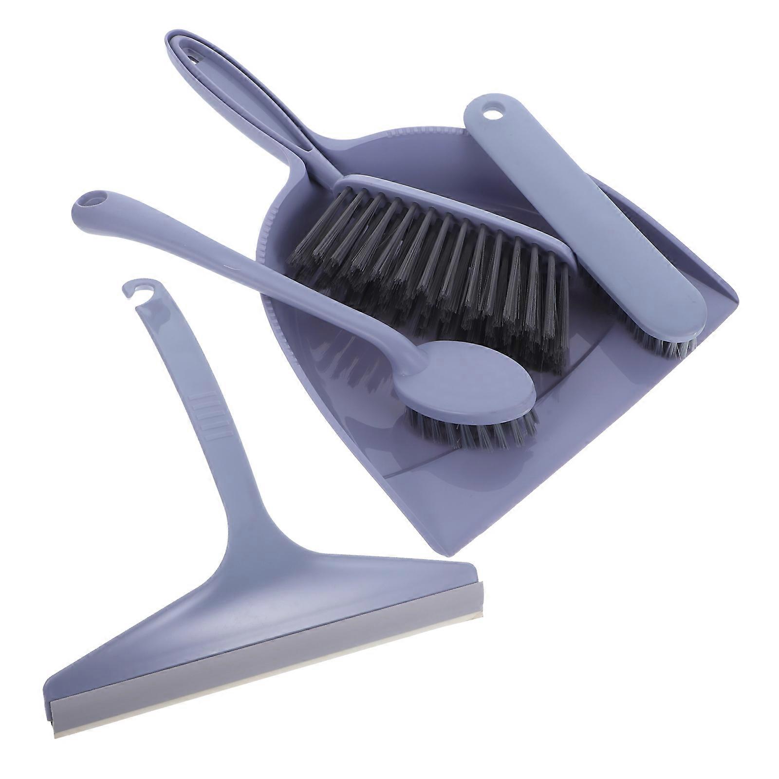 Cleaning Tools Desk Brush Kit Home Use Desktop Cleaning Squeegee And Brush Lavender 1Set Compact Shape