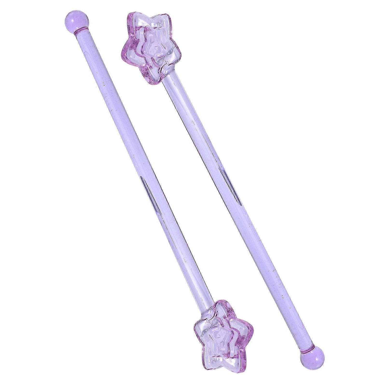 Cocktail Making Drink Skewers 2Pcs Reusable Glass Stirrers Delicate Craftsmanship For Young Adults