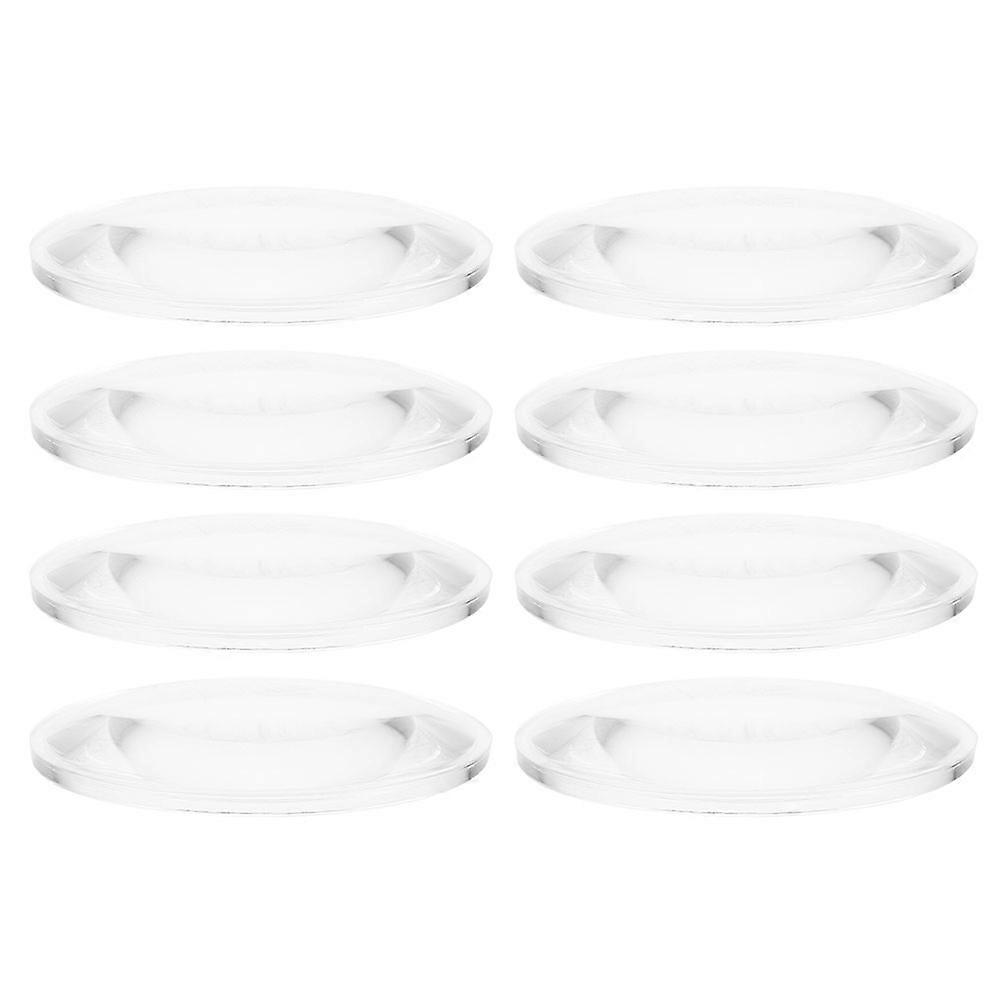 Physical Optical Teaching Lens Double Convex Shape Acrylic Material Magnifying For Students 8Pcs