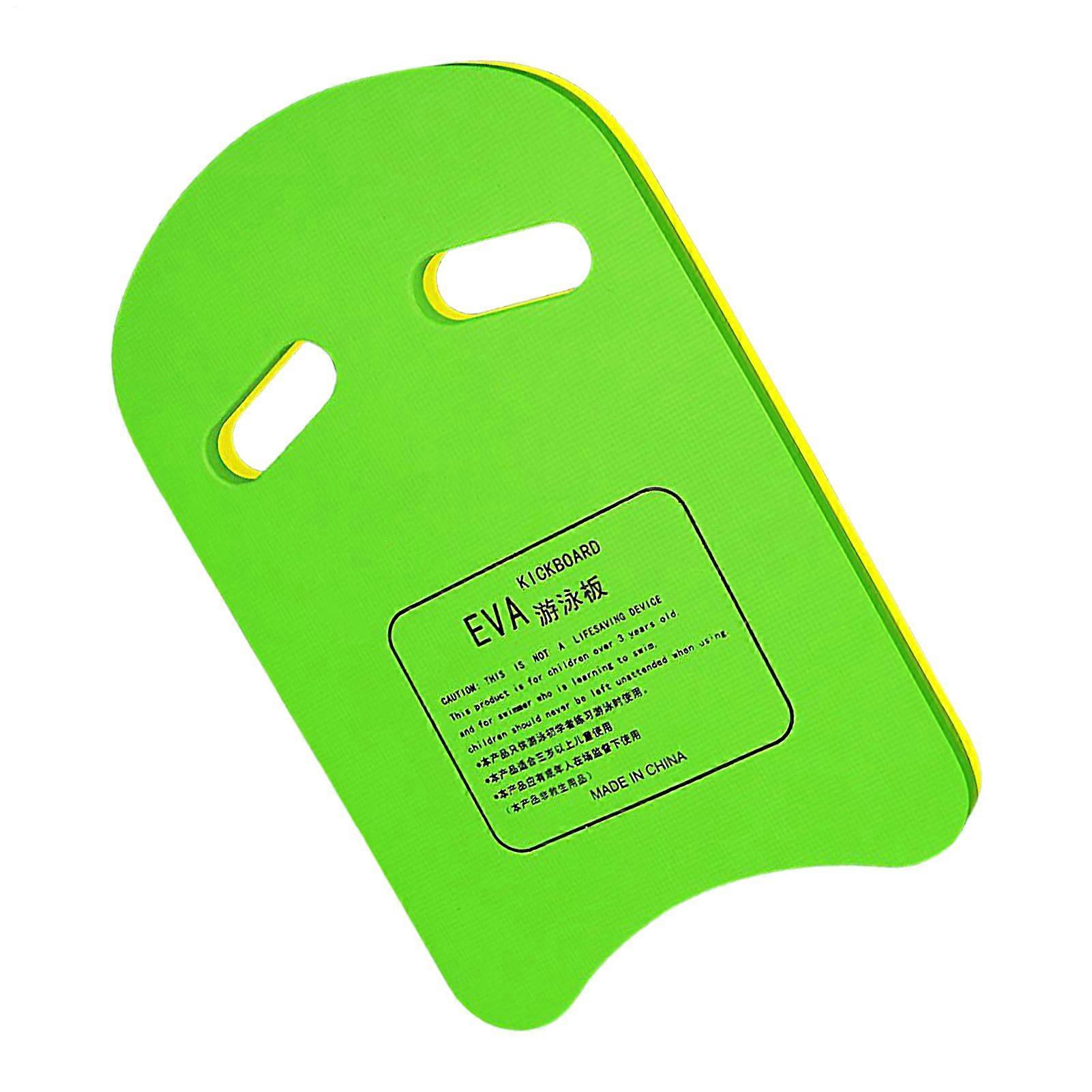 Swimming Board for Children and Adults, U-Shape Kick Board with Handles, Green Swimming Aid, 45x29x2.8 cm for Training and Exercises