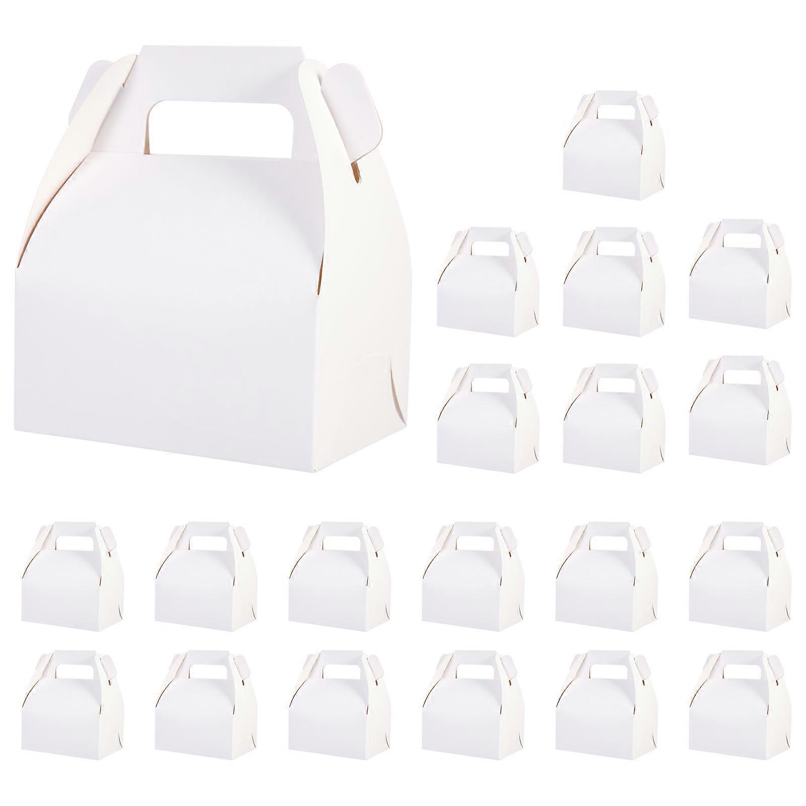 Candy Kraft Container Rectangular Simple Design Portable Takeaway Food 20Pcs
