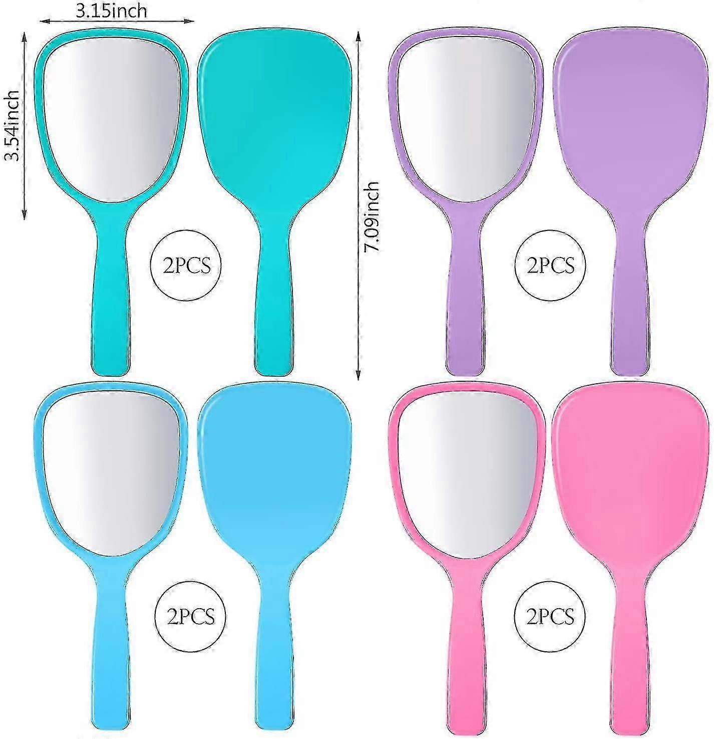 8Pcs Handheld Vanity Mirror, Portable Cosmetic Mirror