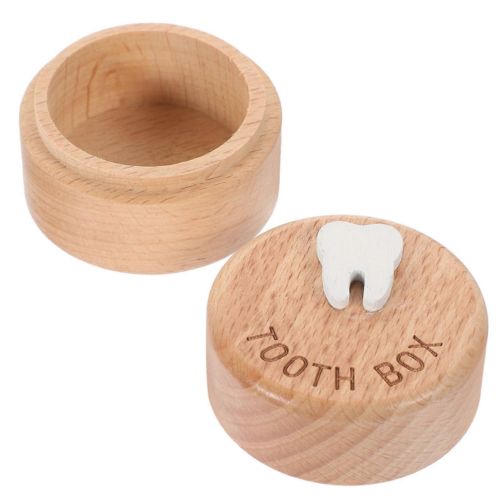 Childrens Tooth Box Fetal Hair Container Compact Shape For Travel Everyday Use 5.10X5.10X4.00CM Keepsake 1Pack