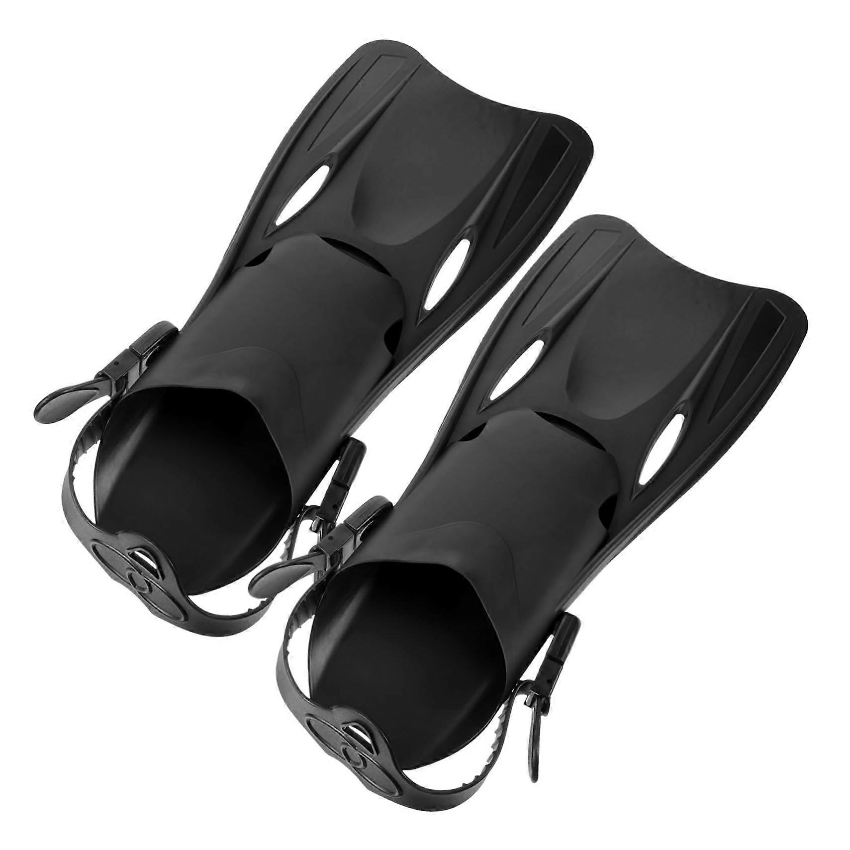1 pair of adjustable plastic swim f for adults Light training f for snorkeling diving and swim training Compact and diving f