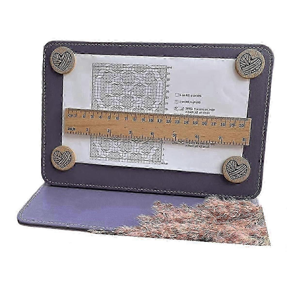 Knitting chart holder for craft projects, crochet pattern tool P0110503