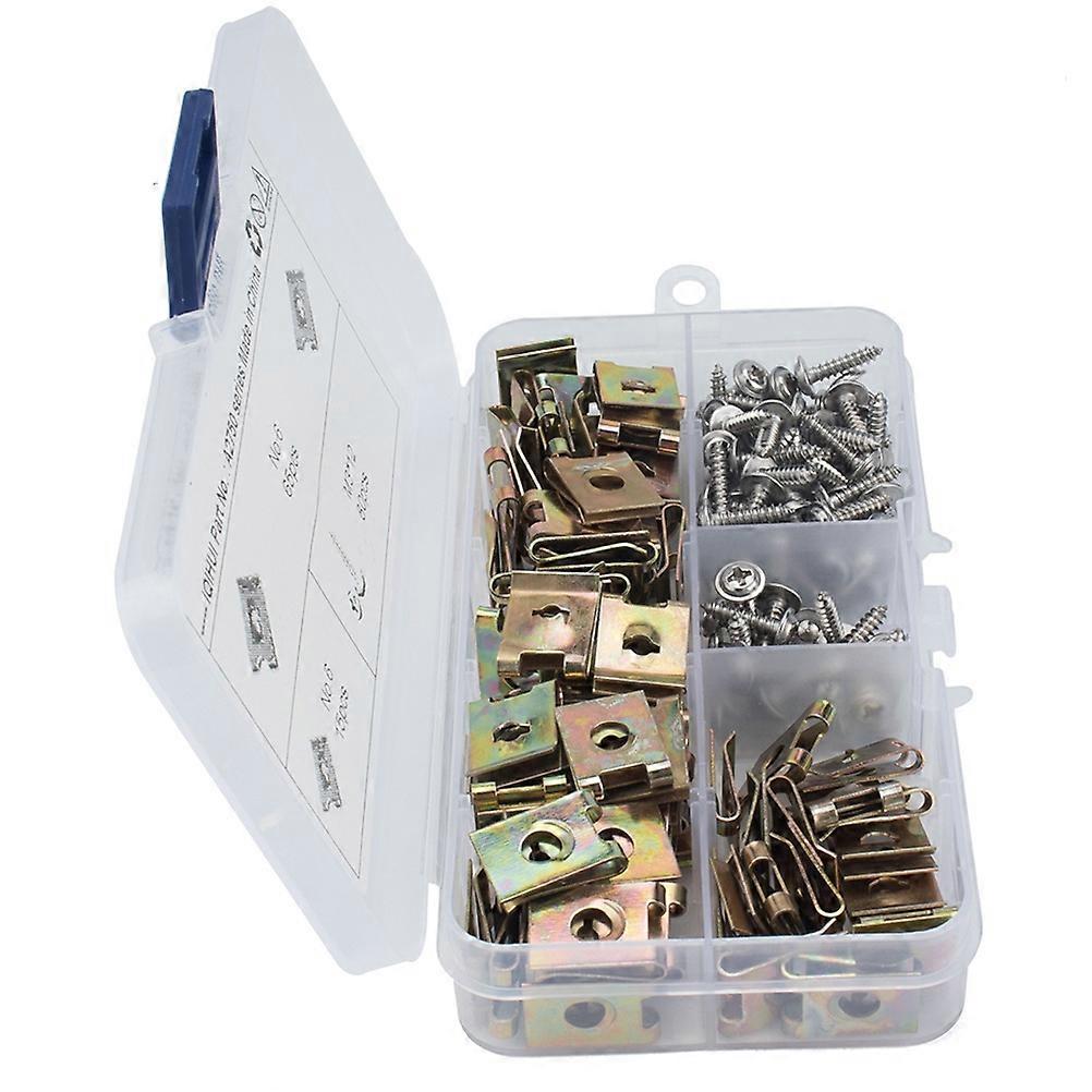 Motorcycle U Nut U Clips for Car Fairing Bodywork Panel 160Pcs Set