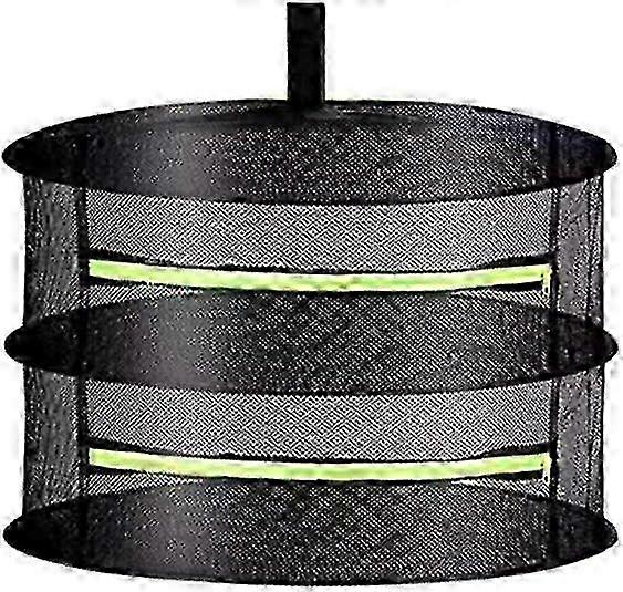 Foldable Hanging Mesh Drying Rack - 2-Layer Collapsible Net for Drying Plants, Seeds, & Buds - Space-Saving Design