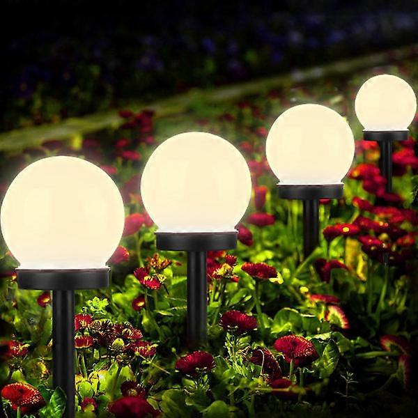 LEDソーラーパワーラウンドボールライトガーデンパス屋外グラウンドランプ