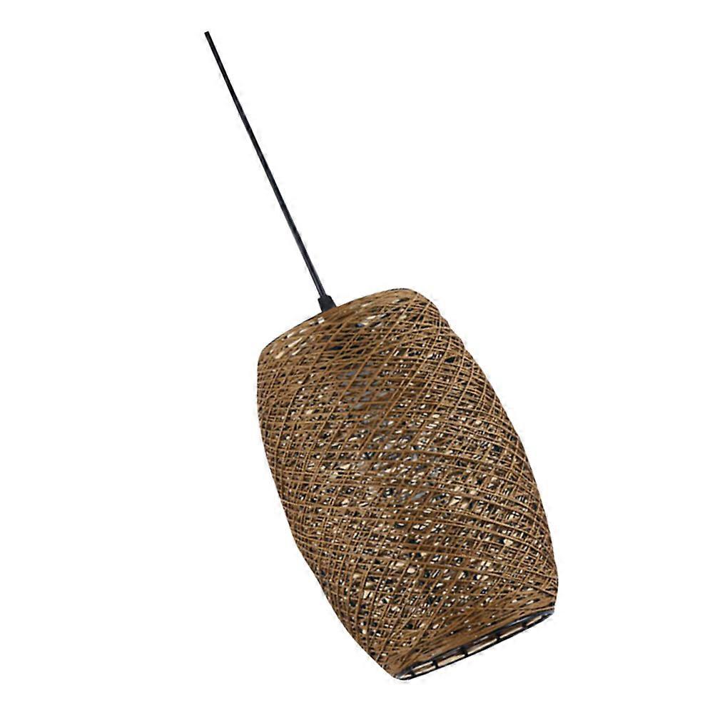 Hemoton American Style Weaving Chandelier Rattan Woven Ceiling Lamp Decor 1 Set without Bulb