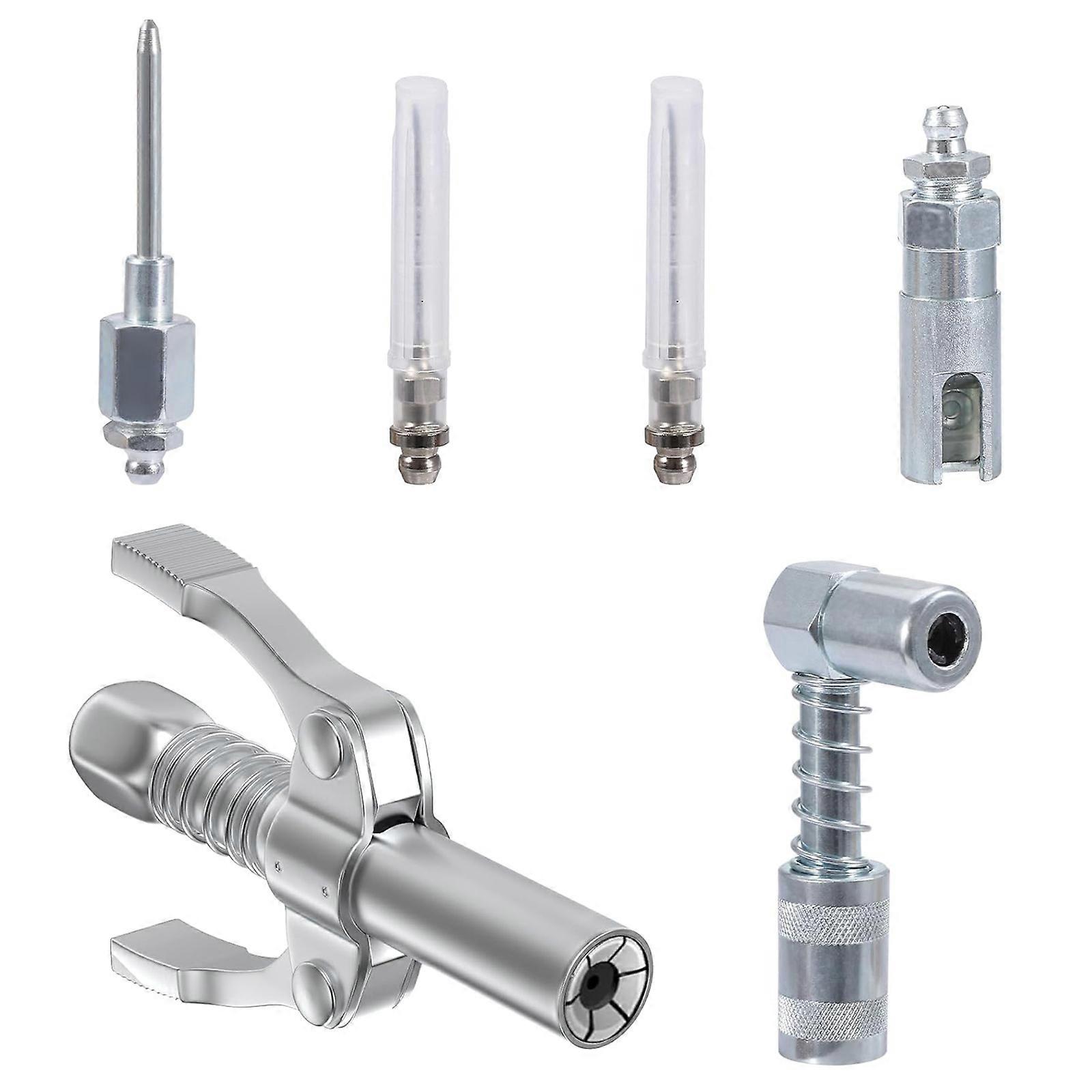 Locking Clamp Grease Coupler Adapter Dispensing Tool 90 Degree Needle Nozzle Coupler for Mechanical Fitting Workshop Use Multicolor