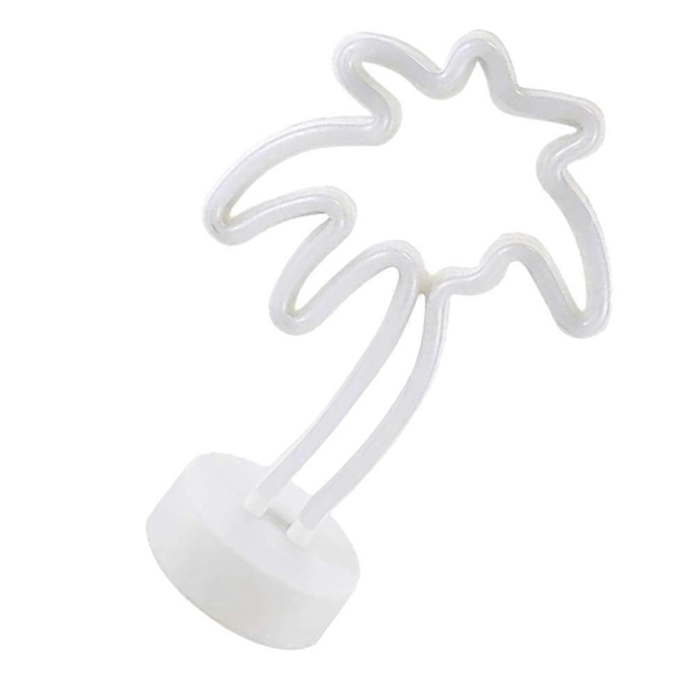 Green Coconut Palm LED Night Light Plastic USB Powered or Battery Operated 3 AA Batteries Not Included