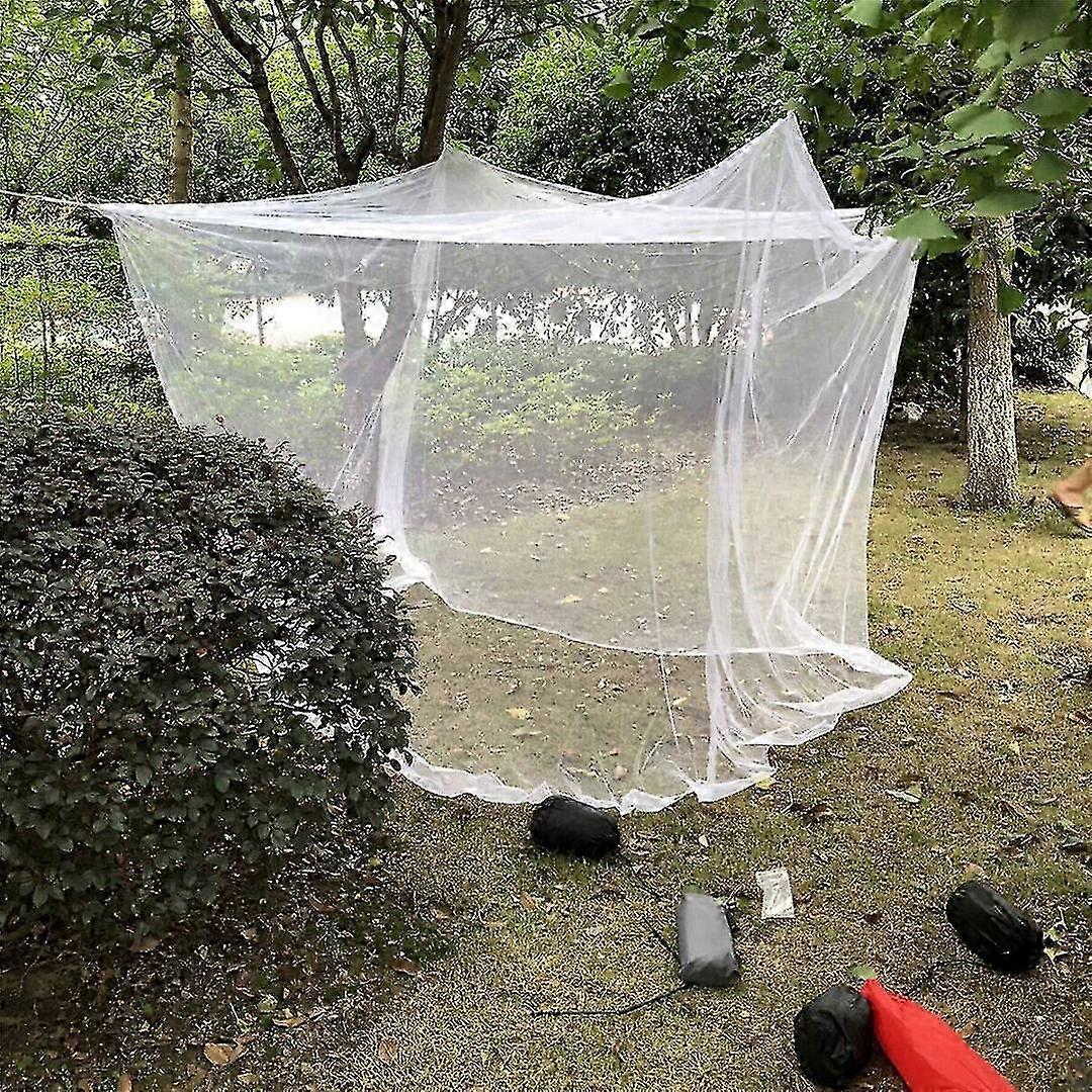 220*200*200cm Double Door Camping Net White Mesh Portable Square Foldable Mosquito Control Mosquito Net Edition 0719