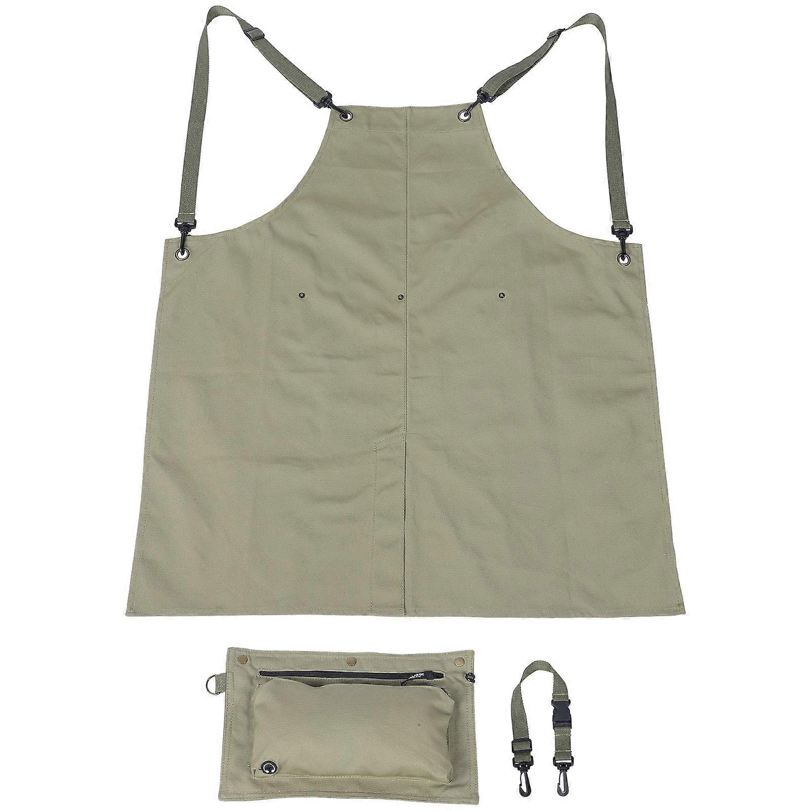 Kitchen Aprons For Men Protective Full-length Apron With Pocket Canvas Chef's Apron Comfortable Wearing 1Pack