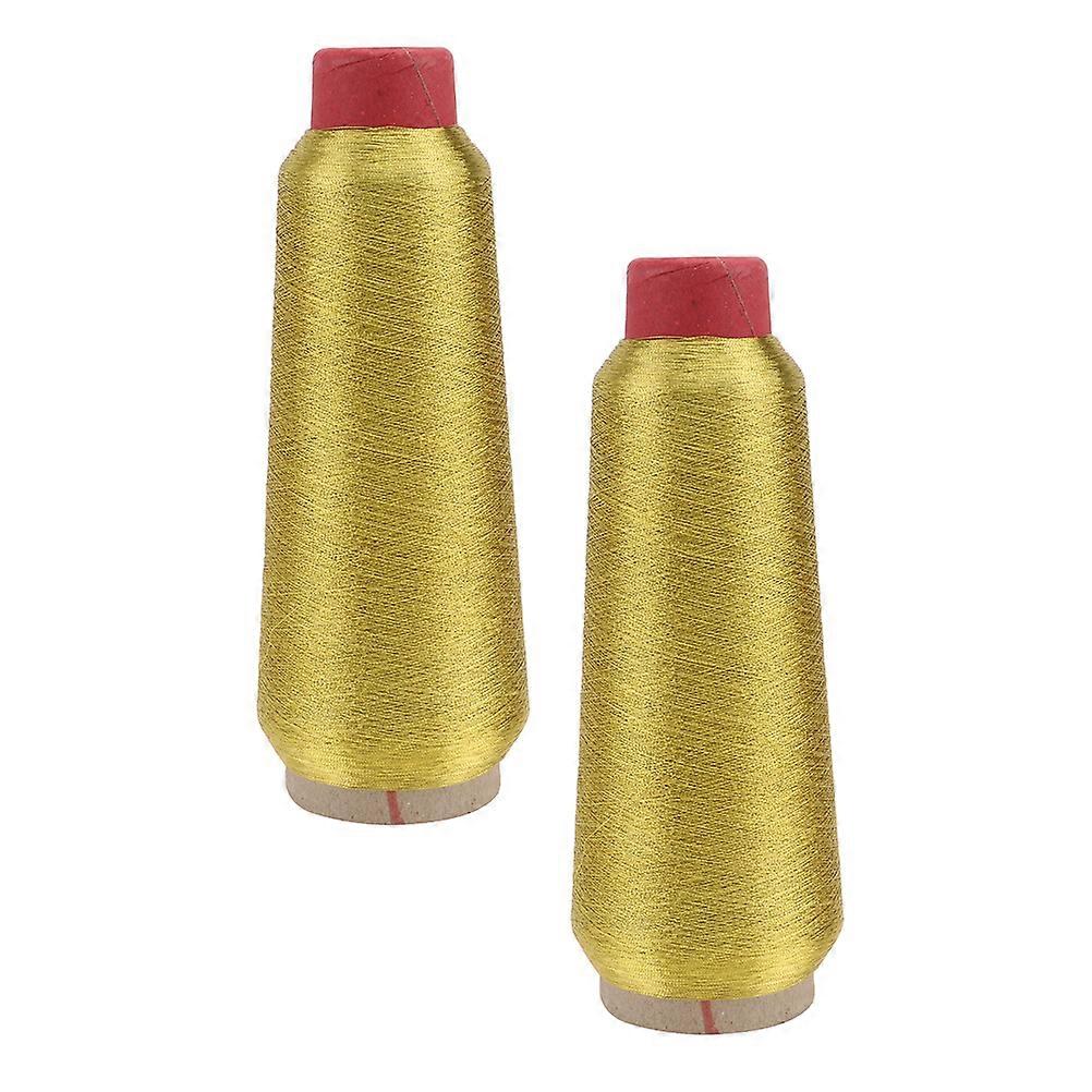 2 Rolls Reflective Glitter Thread Machine Embroidery Thread Kit Cross Threads for DIY Craft Sewing Accessories Clothes Accessories
