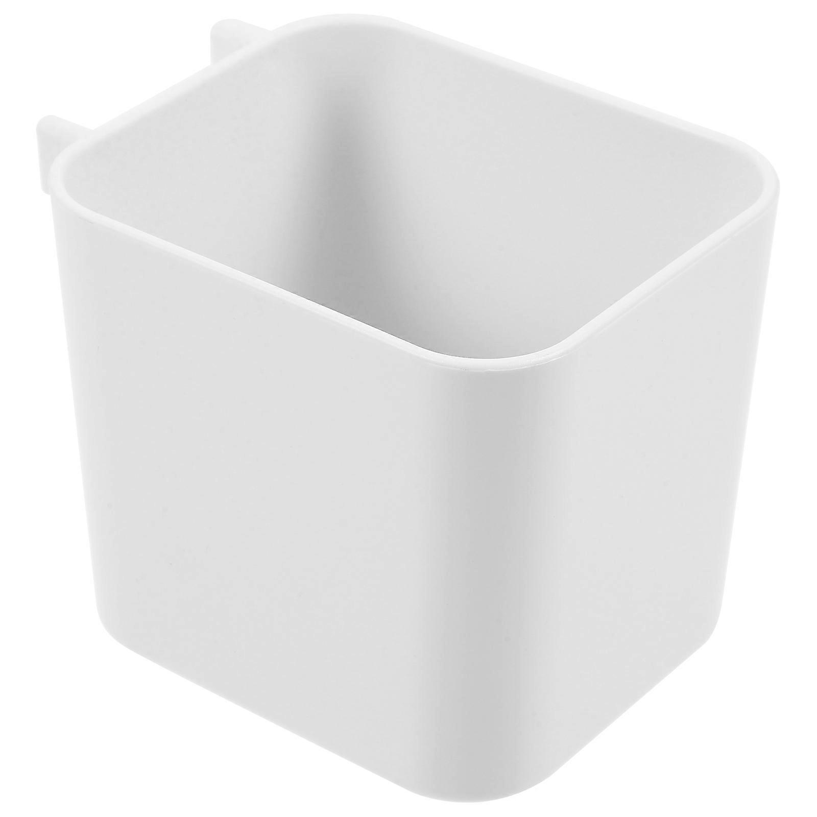 Wall Mount Storage Box for Home Use White PP Material 1 Compartment Space Saving Organizer
