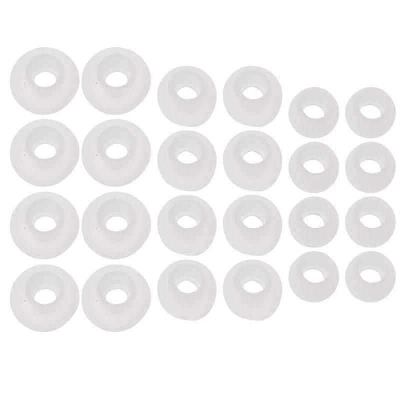 12 Pairs(S/M/L) Soft Silicone Replacement Eartips Earbuds For Earphone Headphone