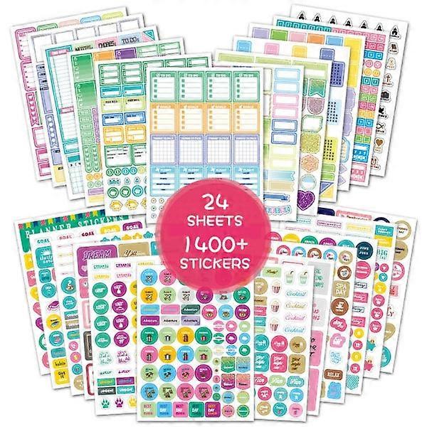 Notebook stickers, sheet of 24 stickers, perfect for your notebook, diary or calendar