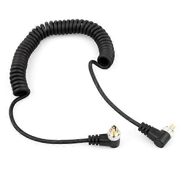 BY-110 30-100cm spring cable PC to PC sync cable for flash speedlite
