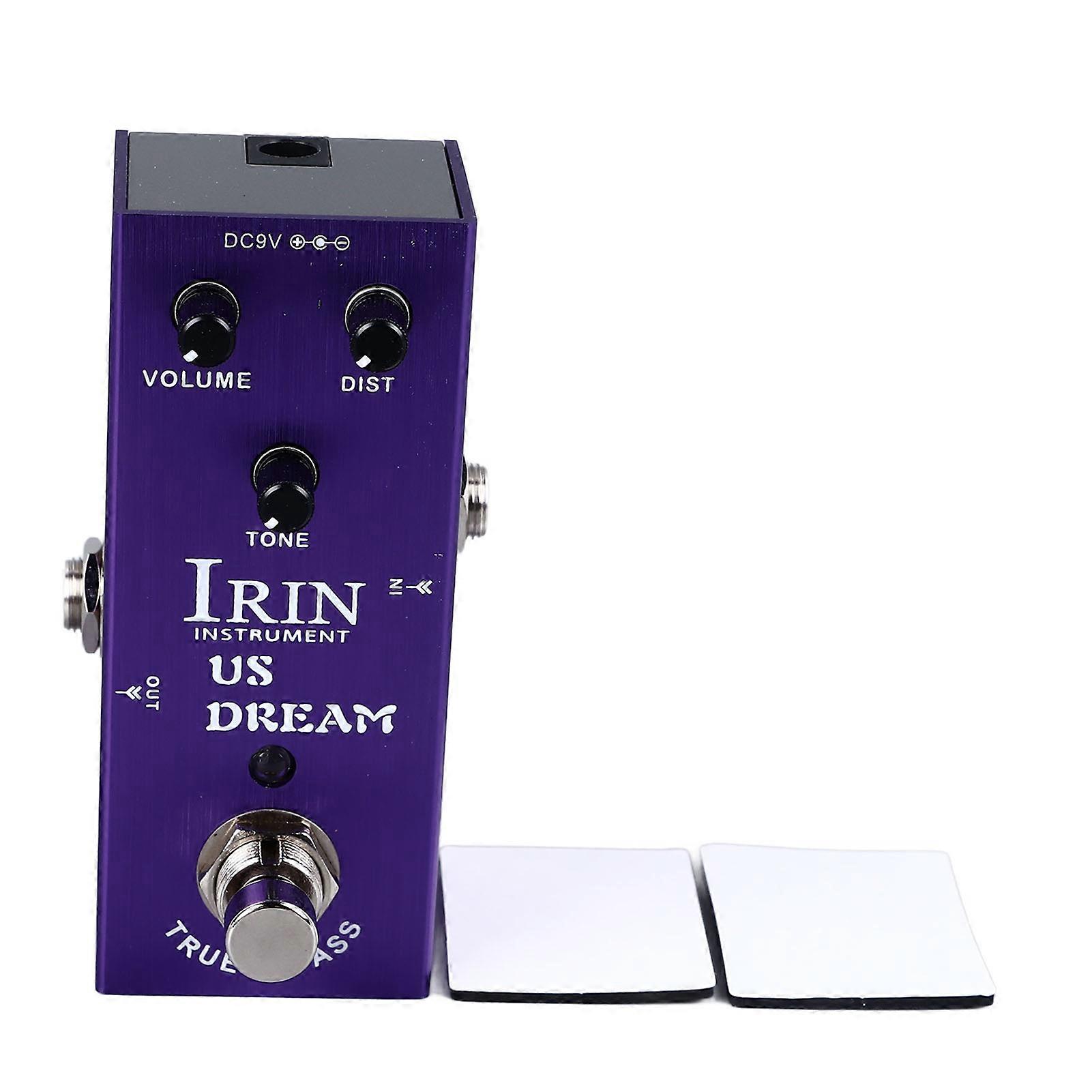 Guitar Distortion Effector Metal Shell Multiple Tones Electric Guitar Effect Pedal Knob Adjustment AN‑03 Purple