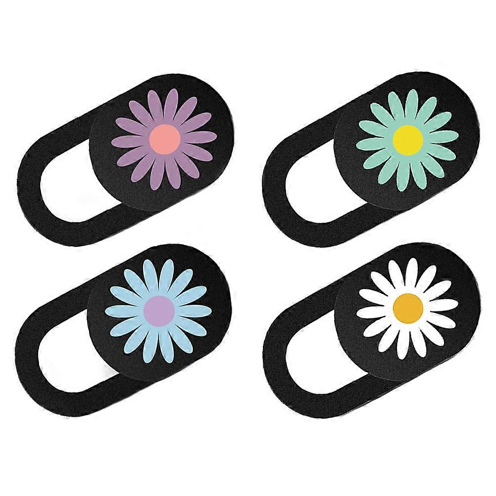 Ultra Thin Slide Laptop Camera Cover for Privacy Protection Assorted Color ABS 4pcs