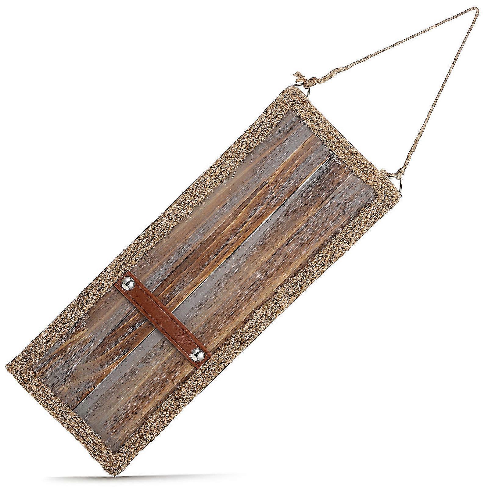 Decoração Rústica Pendurada com Material de Madeira Marrom para Decoração de Casa Fácil de Pendurar Arte de Parede Estilo Vintage 7.5 Polegadas