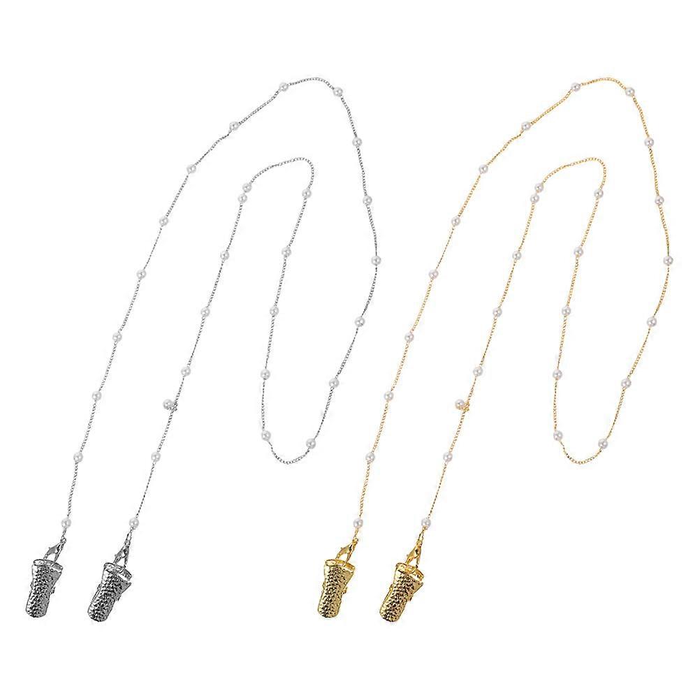 Elegant Beaded Eyeglasses Chain for Material and Assorted Color 2 Pieces
