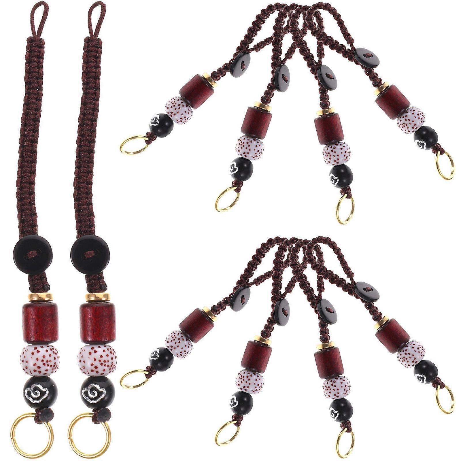 Bodhi Bead Key Chain Decor for Bags and Keys with Durable Handwoven Knots Multi 10pcs