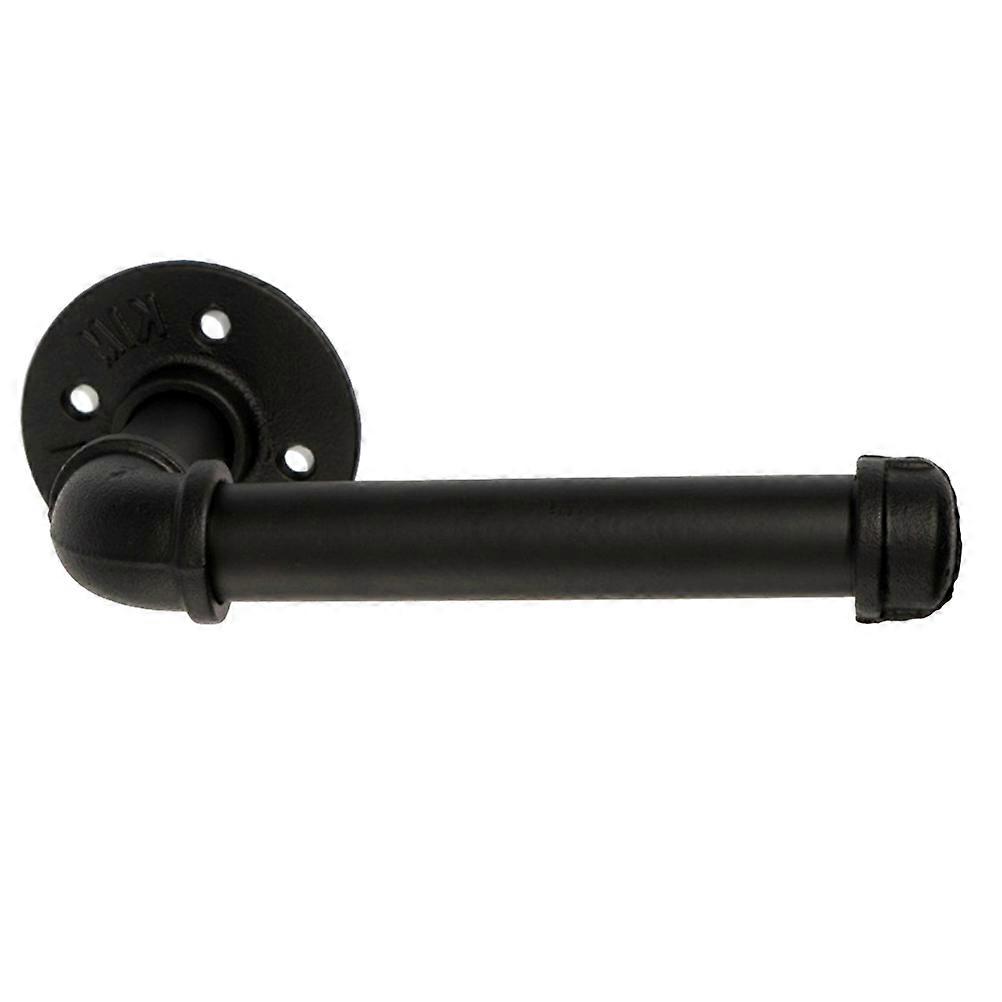 Retro Iron Towel Rack for Bathroom with Black Finish and Wall Mount Design 1pc