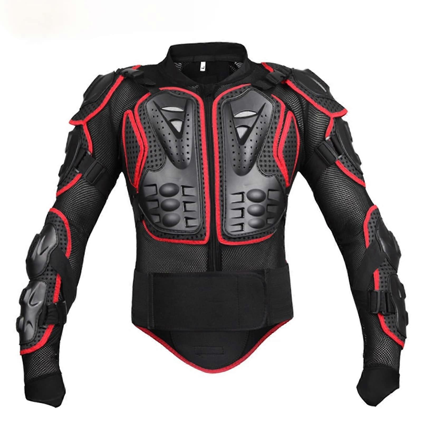 Cycling suit, outdoor gear, detachable racing jacket, breathable, crashproof, adjustable, for adults, motocross, cycling, skating, red, size XL