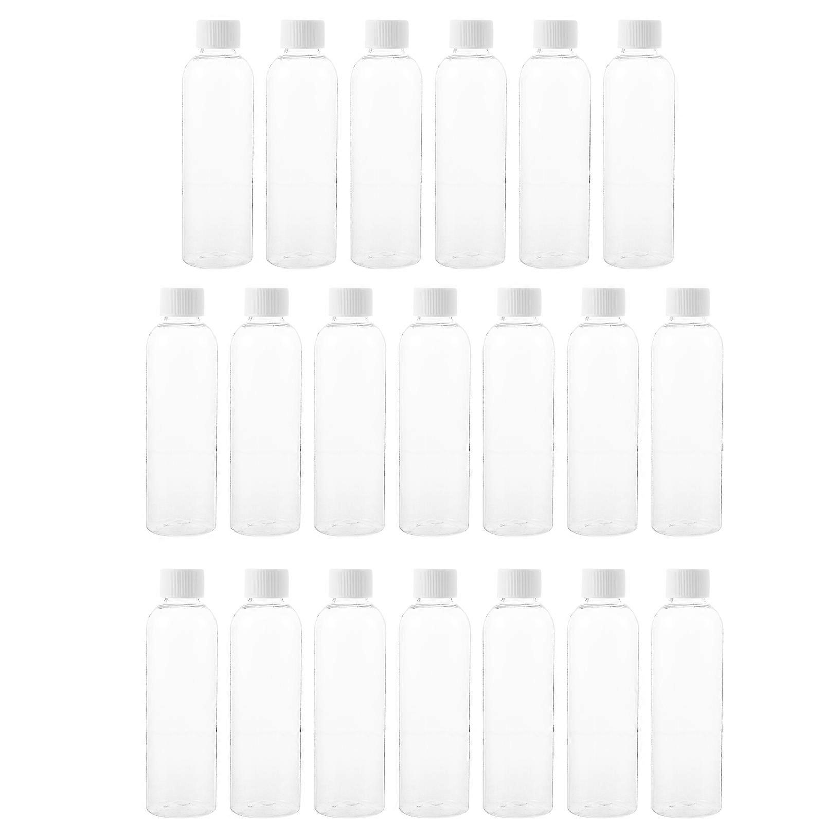 Reusable Plastic Bottles For Household Use 200ml Transparent Multi-Function Juicing Container 20Pcs
