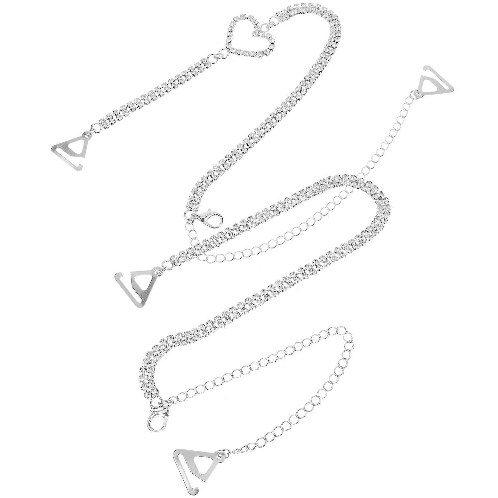 Rhinestone Shoulder Straps for Dress Elegant, Non Slip Invisible Replacement Straps for Women, Decorative & Comfortable for Parties & Special