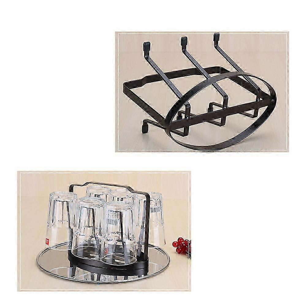 Mug Drying Cup Holder Japanese Style Rack For Homeowners Black 21.5 X 17 X 17 Cm Drain 1Pcs