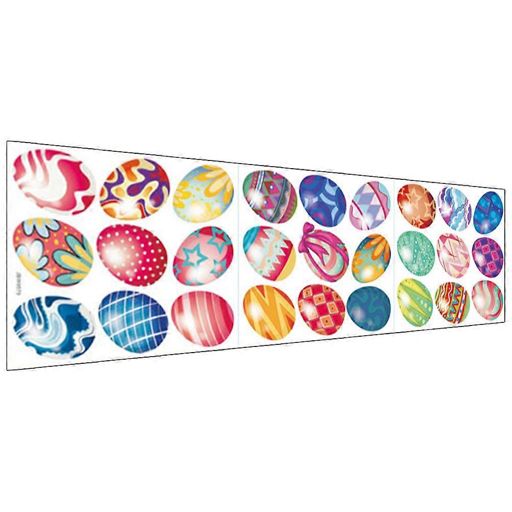 Funny Design Children's Wall Stickers Egg-Shaped Wall Decor For Easter Homes Assorted Color PVC 1 Set
