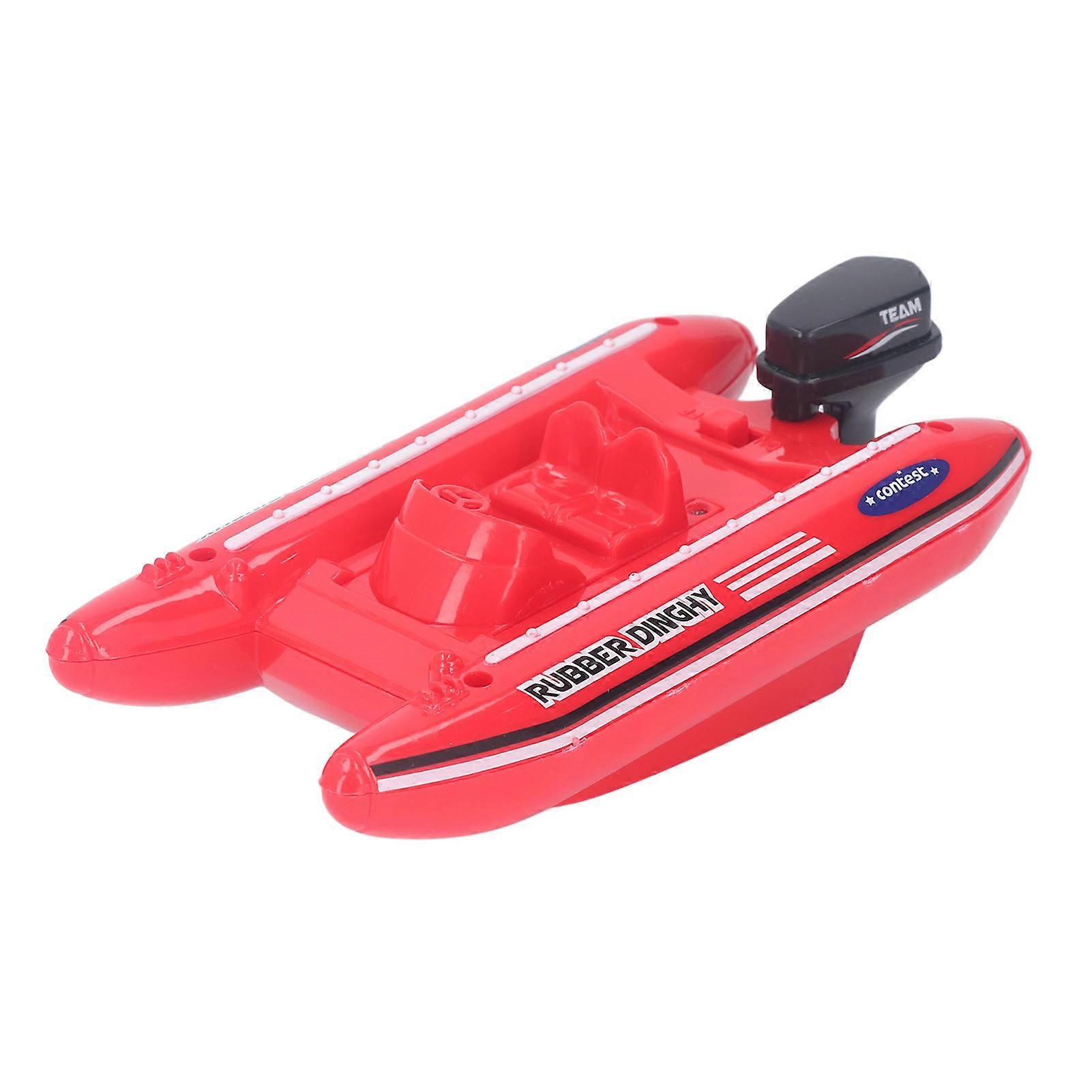 Electric Boat Toy Multipurpose Simulation Fun Interactive Waterproof Rubber Dinghy Toy for Kids Presents Red