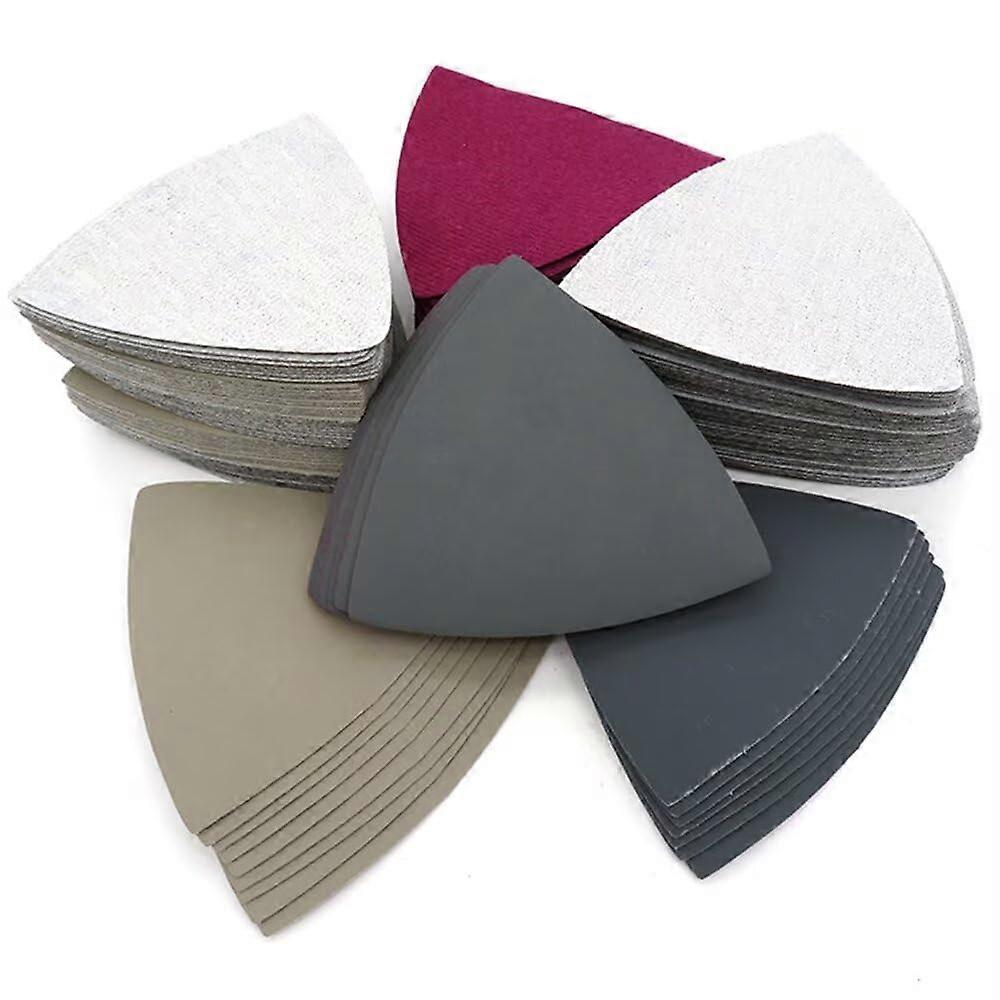 50pcs 90x90mm Triangle Sandpaper Discs Grit 803000 Wet Dry Hook Pad