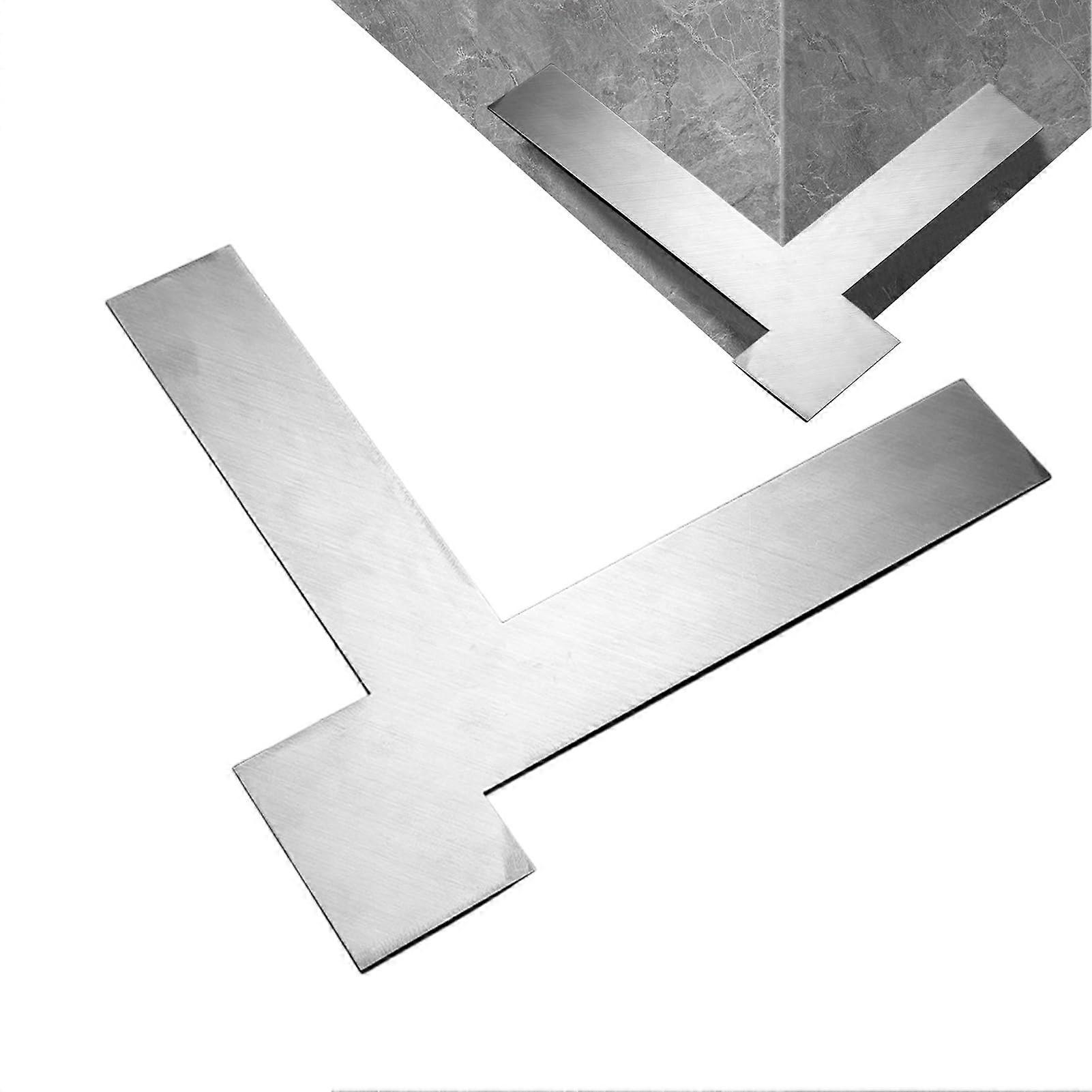 Right Angle Leveling Tool, Stainless Steel Corner Leveler, Wall Edge Scraper, Handheld Precision Tool for Taping, Drywall, Flooring