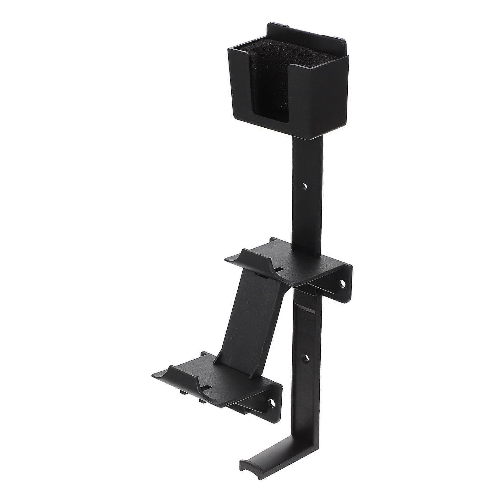 Gamepad Bracket with Headset Storage – Wall Mounted Controller Holder for Gaming Accessories, Easy Installation Kit, Black