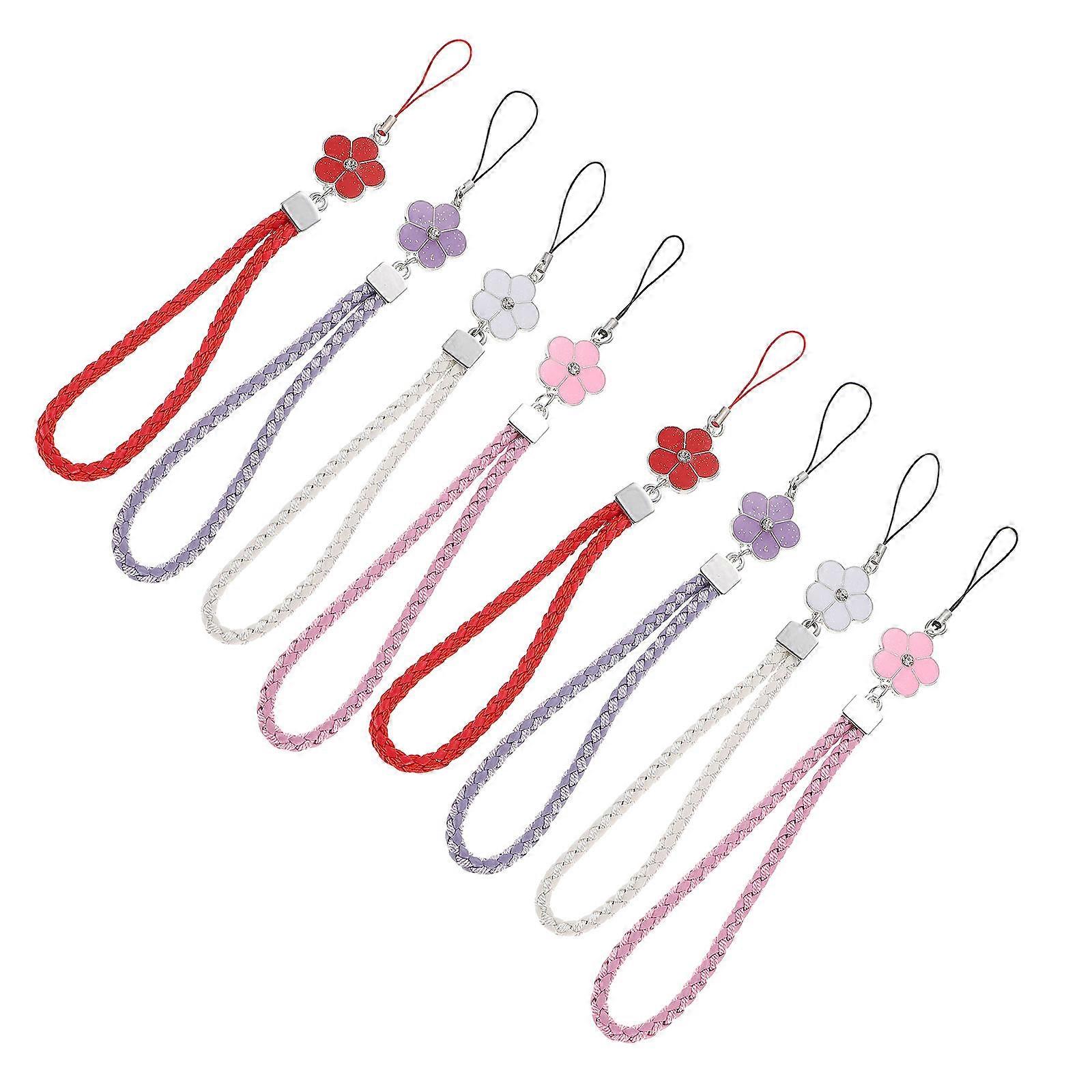 Wrist Lanyard Phone Crafted From Alloy For Ladies Perfect For Daily Use In Various Occasions 22X2.5X0.8CM Attachment To Phone Cases 8Pcs