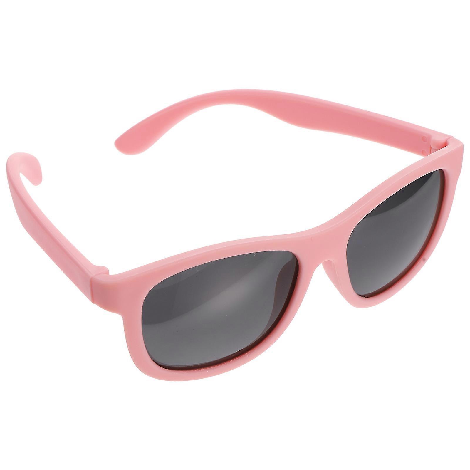 Fashion Children Sunglasses in Pink with Soft PC Silicone Frames for Fun Party Props and Safe Play
