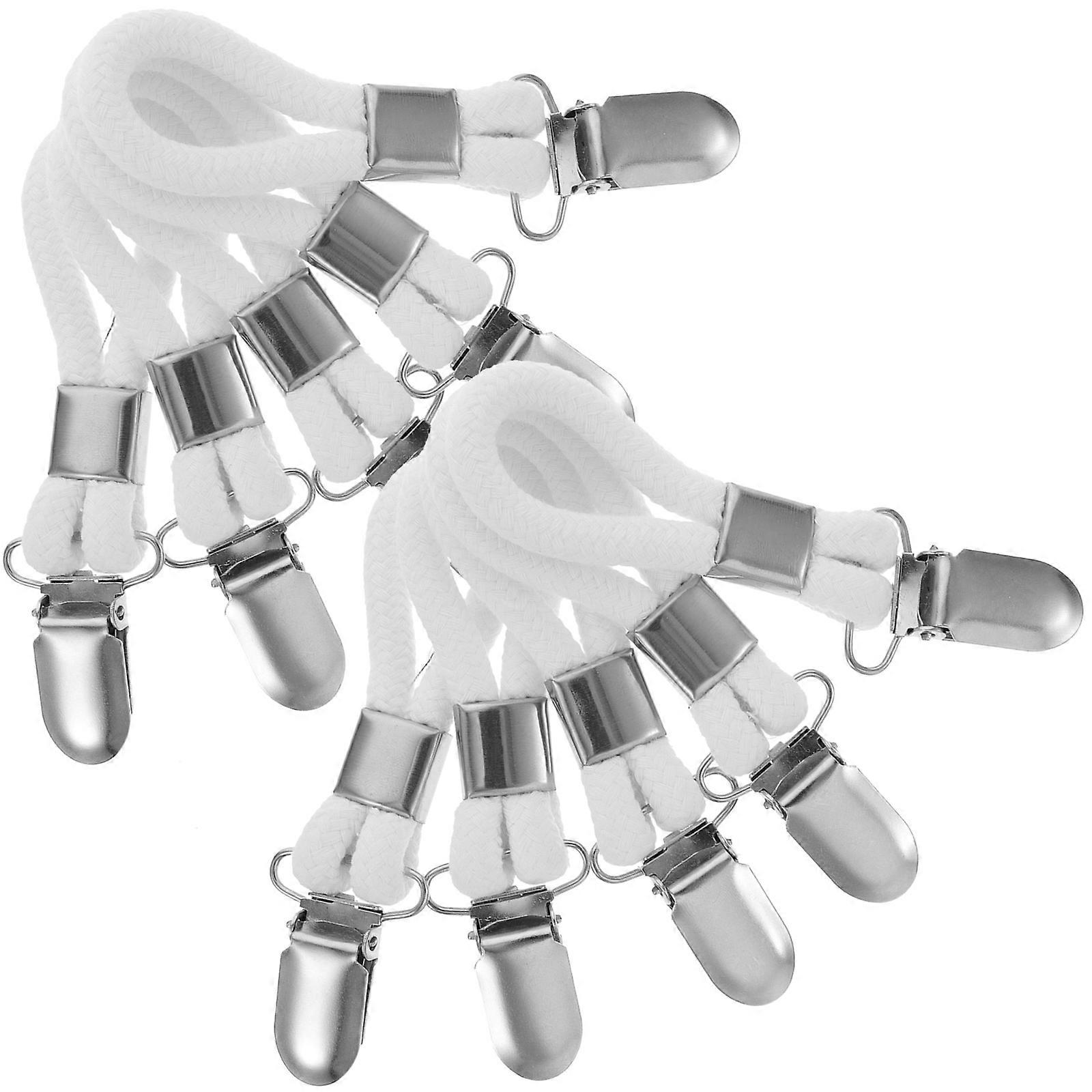 10Pcs High Strength Towel Clips For Hanging With Cotton Rope Suitable For Laundry Room Toilet And Residential Use