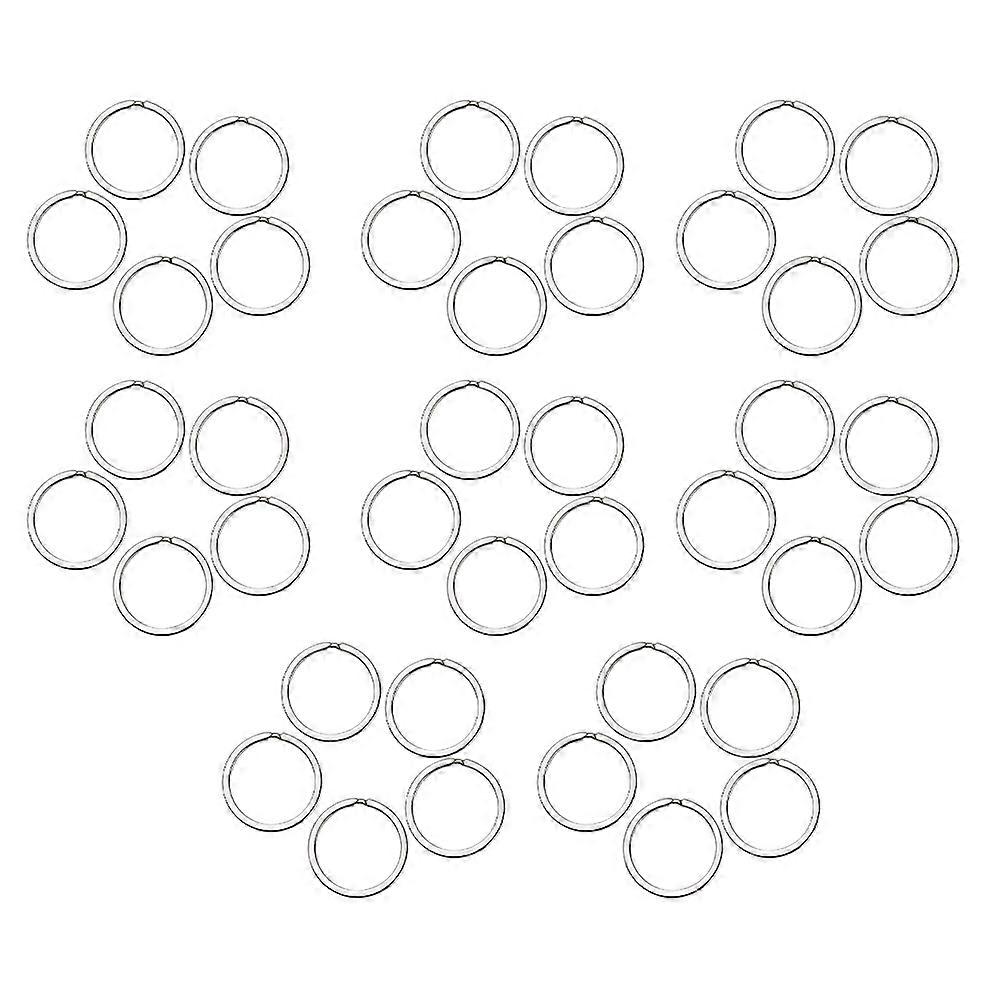 40PCS Metal Flat Split Key Rings for DIY Crafts, Key Chains, Graduation Personalization Projects