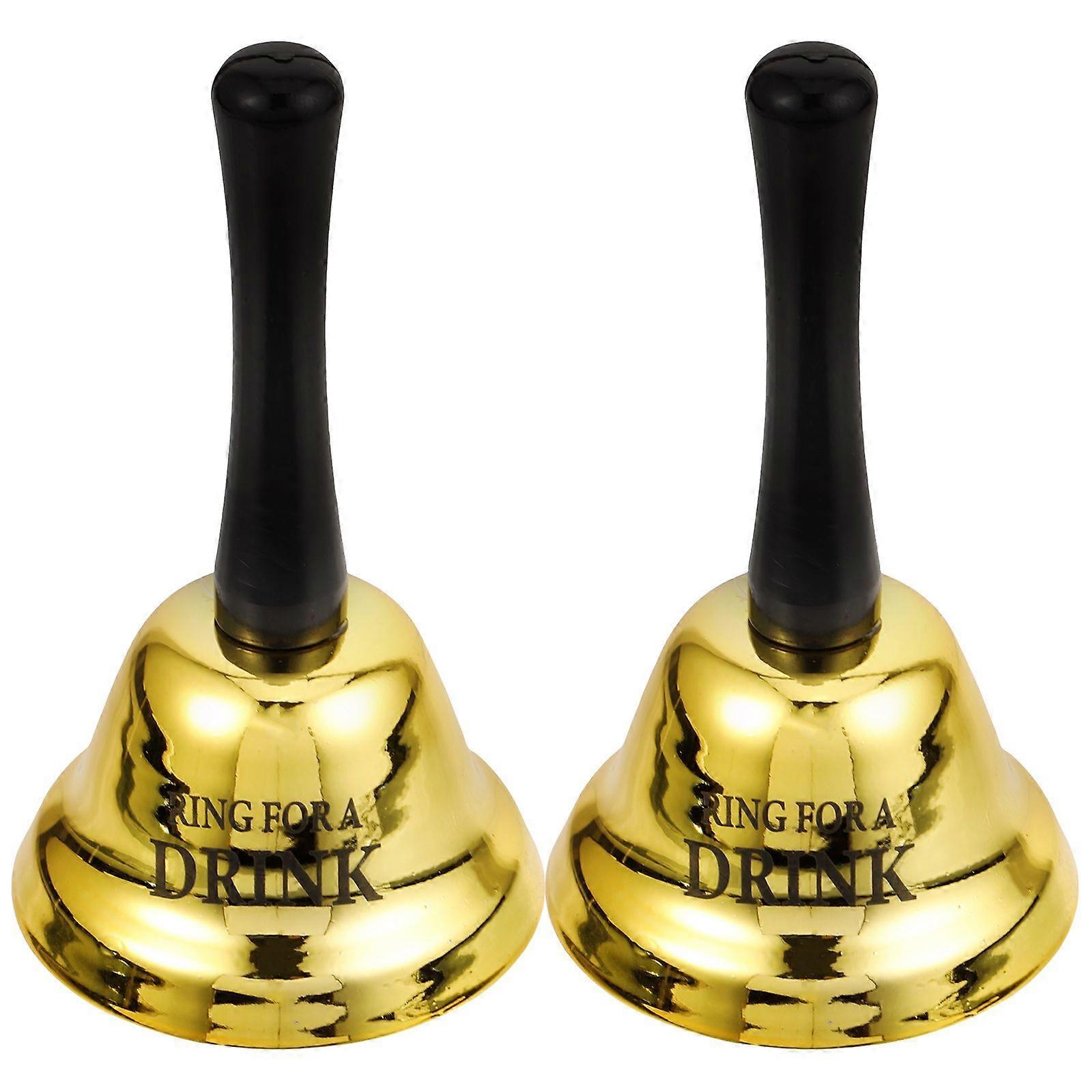 2Pcs Bachelor Party Bell for Bar Restaurant Hand Bell Call Bell Desktop Restaurant Bell