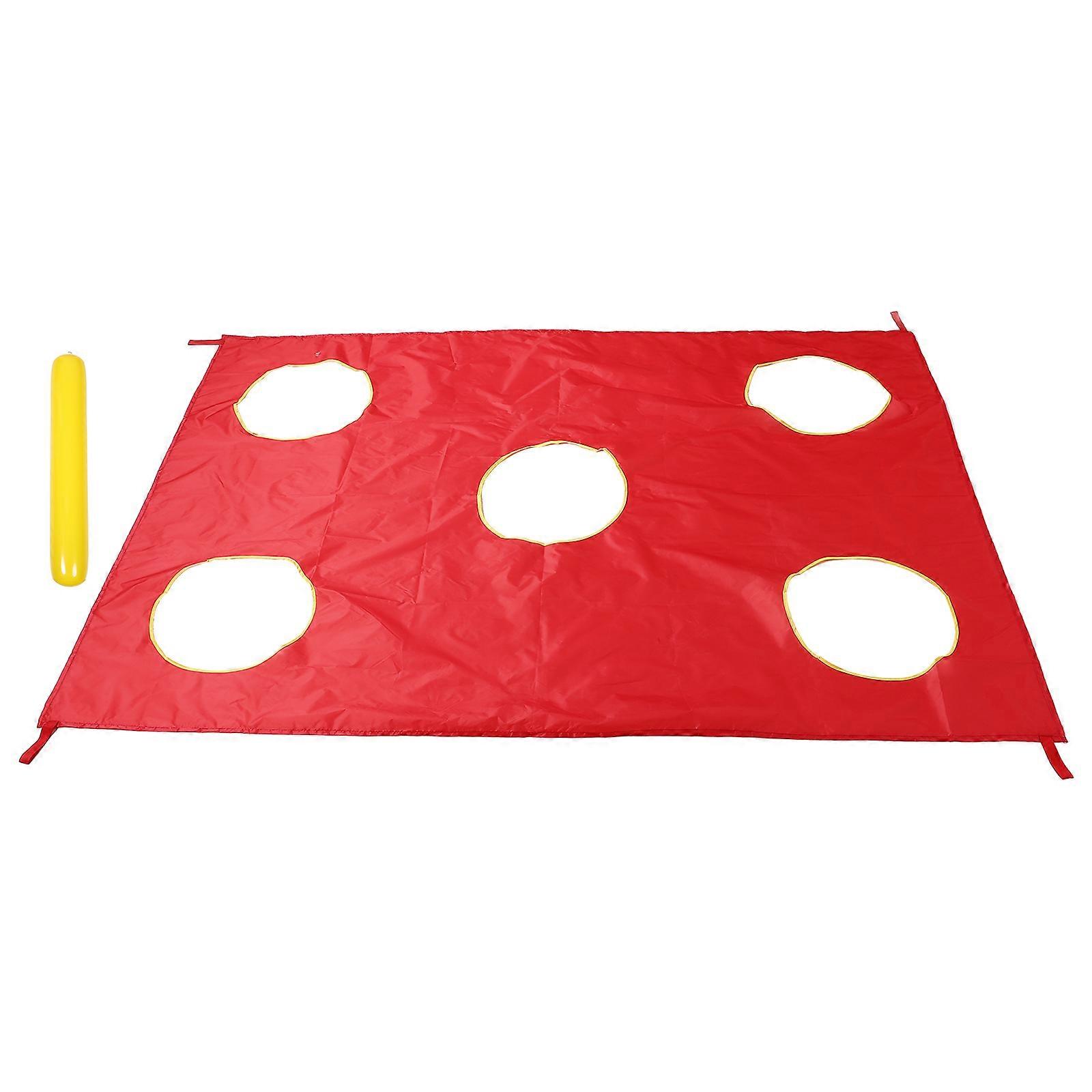 Giant Outdoor Rainbow Parachute For Kids Group Activities Motor Skills Development Foldable Design 1Set