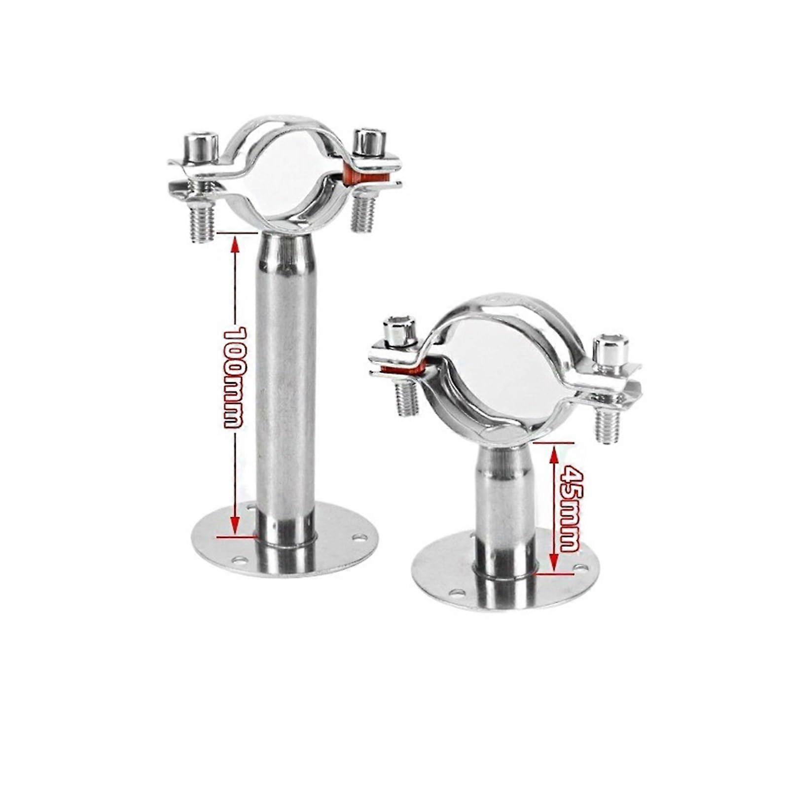 SS304 Stainless Steel Pipeline Support Tube Clamp Hanger 45mm for PPR Water Pipe with Bracket and Spipe Clamp (43-45mm)