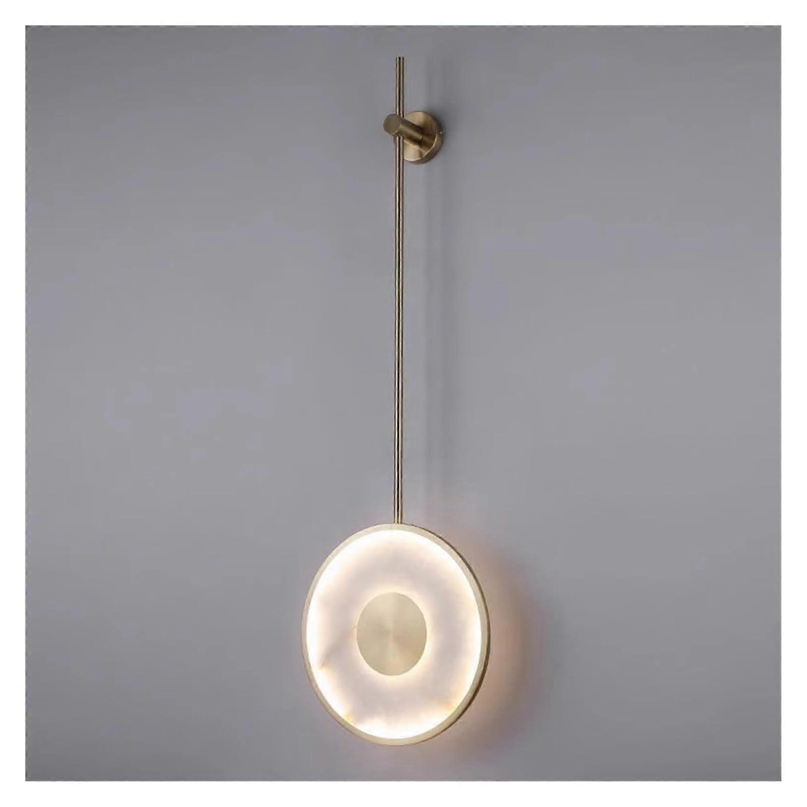 Long wall lamp made of copper  snowflake marble with warm LED light